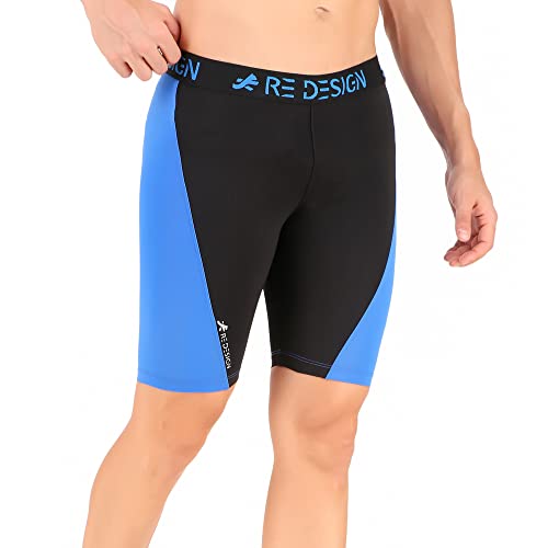 Image of Redesign Nylon Dual Color Compression Shorts for Multi-Sports with Back Zip Pocket