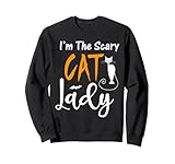carino halloween cat lovers - divertente gatto mamma spaventoso gatto signora felpa