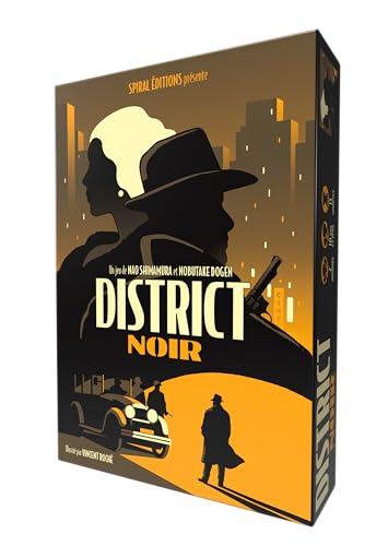 Spiral Editions District Noir, 2 Player Game, Tactical and Clever, 10 Years and Up, Bluff, Cards, Fast