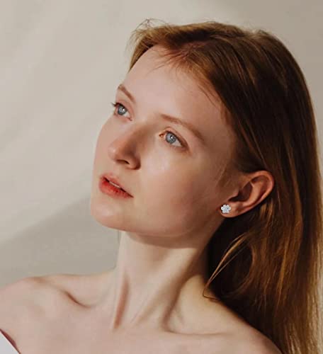 CZ Puppy Dog Cat Paw Print Stud Earrings 925 Sterling Silver Crystal Pet Animal Tiny Studs Cartilage Tragus Earrings Piercing Post Cute Jewelry Gifts for Women3