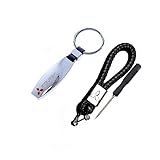 NEMEAE Two piece keychain set premium microfiber leather Key chain and zinc alloy metal key ring Car Logo Pendant Classic Pendant Gift Birthday Present Accessories for Men and Woman Drivers