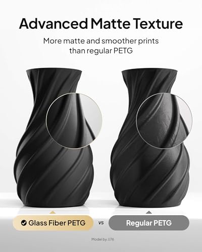 Image of ELEGOO Glass Fiber PETG Filament 1.75mm Grey 0.5KG, PETG-GF 3D Printing Filament High Stiffness, Electrical Insulation and Weather Resistant 500g Spool Fits for Most FDM 3D Printers