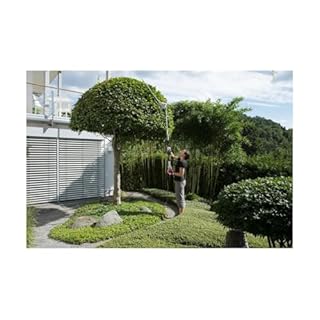 Ikra - Taille Haie Télescopique Filaire 600W - Lame de Coupe 59 cm Coupe 51 cm Taille Haie sur Perche réglable 1.95-2.40 m