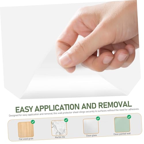 4 Rollos de pegatinas de decoración de pared transparentes y protectores electrostáticos 8