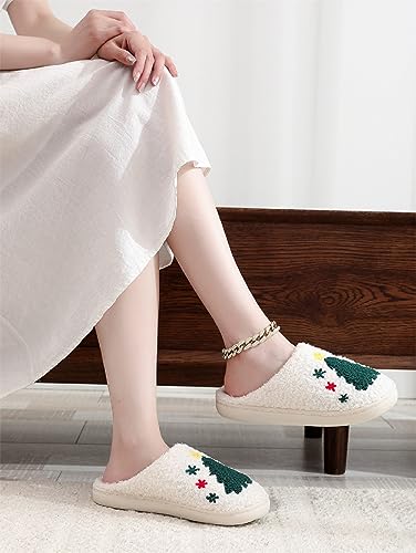 Image of LNERIP Animal Slippers Fruit Slippers Plant Slippers Various Cartoon Patterns Fluffy Soft Memory Foam Retro Indoor Outdoor Home Couple Shoes