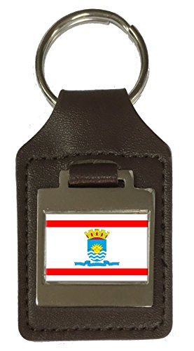 Porte-clés en cuir gravé Florianopolis pour vos clés