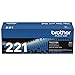 Brother Genuine Standard Yield Toner Cartridge, TN221BK, Replacement Black Toner, Page Yield Upto 2,500 Pages, Amazon Dash Replenishment Cartridge, TN221