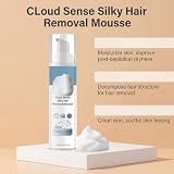 Cloud Sense pianka depilacyjna, spray do depilacji dla mężczyzn, krem do depilacji skóry wrażliwej, miękki spray do depilacji, szybkie działanie, do ciała, nóg i pod pachami (3 szt.)