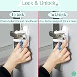 Door Lever Lock, White, 1 Pack - Image 3