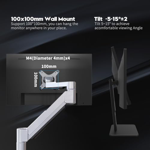 Image of Viewedge 24 inch 4K 60Hz Computer Monitor, 5ms UHD 2160p IPS Monitor | Type C, HDMI, DP Port, Built-in Speakers, Vertical Monitor Support Wall Mount