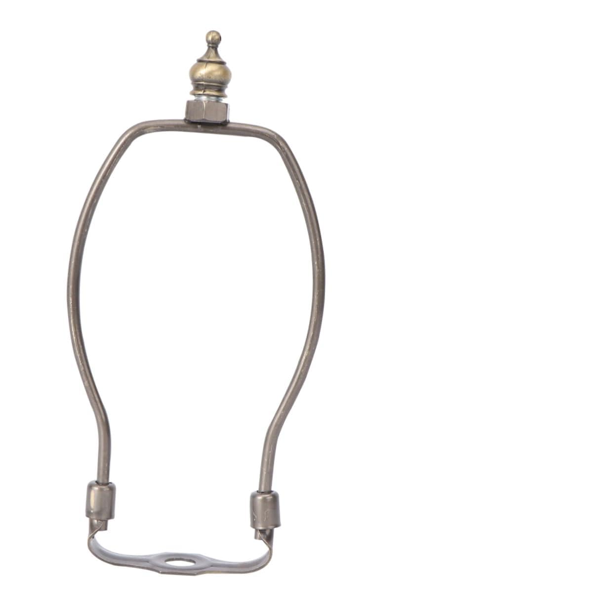 Garneck Iron Lamp Harp Holder for Floor Lamp Easy to Install with Horn Frame Design for Home Use in Golden Colour Style