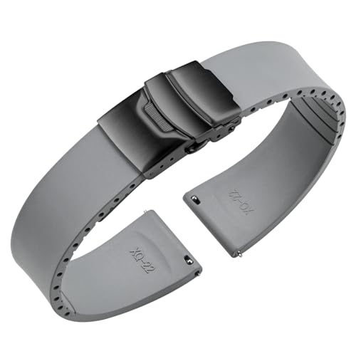 Bracelet FKM en caoutchouc fluoré de qualité supérieure pour montre élégante