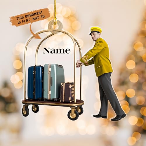 Personalized Travel Suitcase Christmas Ornaments, Luggage Acrylic Shaped 2D Flat Ornament, Luggage Bag Gifts, Adventures Ornament, 2024 Traveler Keepsake, Gifts for International Travelers (SC 7)2