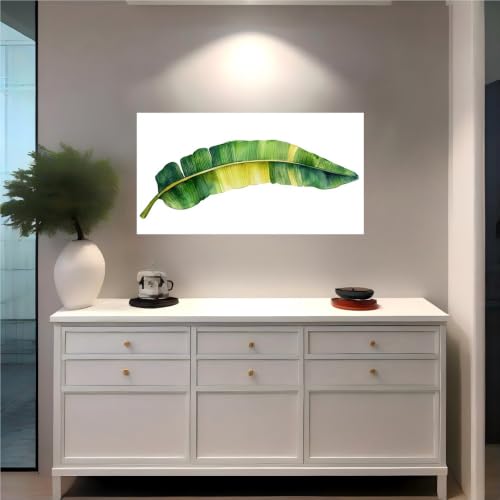 Calcomanías de pared hojas de plátano autoadhesivas mural de vinilo grande 120x80 3