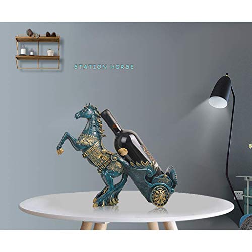 Soporte para botellas de vino decorativo moderno azul miniatura 5