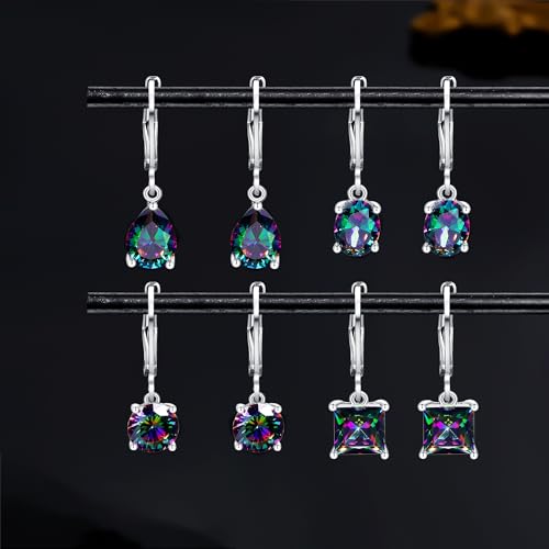 Opal Leverback Earrings for Women 18K White/Yellow/Rose Gold Plated Gemstone Dangle Ear Hypopallergenic Jewelry Gifts2