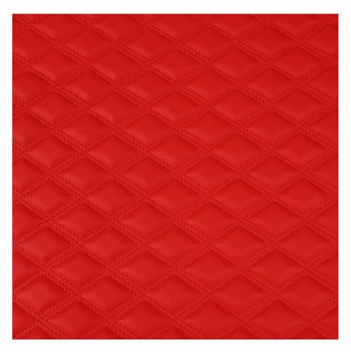 Tissu simili matelassé rouge grand format pour tapisser vos meubles
