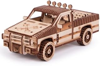 Wood Trick Pickup Toy Truck Model Kit for Adults and Kids - Very Detailed Car Construction - 8x3 - 3D Wooden Puzzle