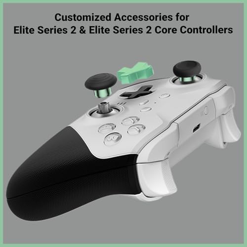 Image of Elite Series 2 Gaming Controller Accessories Kit with Thumbsticks, D-Pads, Paddles, Trigger Buttons for Xbox Elite Series 2 Core (Green)