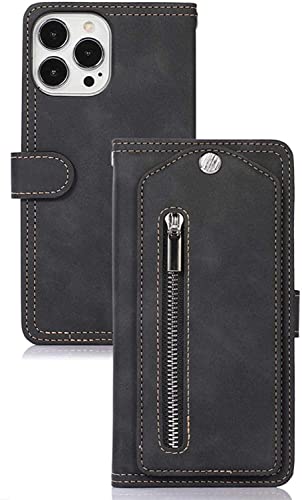 Étui portefeuille pour iPhone 13 en noir avec fente pour cartes
