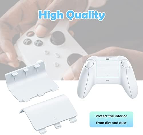 Lot 6 Replacement Battery Cover for Xbox Series S/X Controller,Mcbazel Battery Back Cover Door Lid Accessories Shell Cover Part for Xbox Series S/Xbox Series X Controller- White