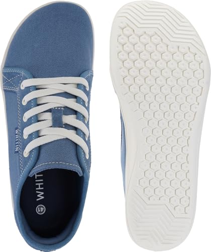 Image of WHITIN Women's Canvas Barefoot Shoes | Wide Sneakers | Classic Fit W81V2 | Machine Washable, Breathable Fashion Canvas, Flexible Support During Training, Simple Design, Natural Feel, Wide Fit Walking