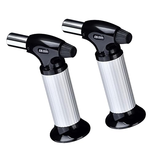 NUOBESTY 2pièces Pour Barbecue Outil De Soudage Haute Température Allume-barbecue Briquet Double Jet Puissant Et Concentré Conception Ergonomique Légère
