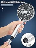 YEAUPE Shower Head and Hose 1.6M - 110mm Large Powerful Flow Shower Hose and Head High Pressure 6 Modes Pressure Boosting Handheld Showerhead for Low Water Pressure Electric Shower Head,Chrome - Image 6
