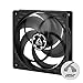 Produktbild ARCTIC P12 PWM PST - 120 mm PWM PST Gehäuselüfter optimiert für statischen Druck, Case Fan mit PST-Anschluss (PWM Sharing Technology), 200-1800 U/min. - Schwarz/transparent