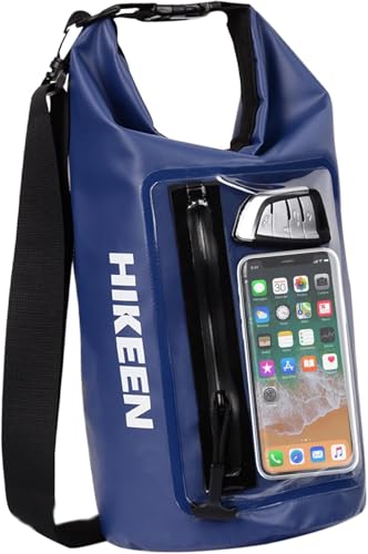 BOOSTEADY IP68 Zaino Impermeabile 5L - Custodia Impermeabile per Telefono Touch Screen con Cerniera per Mantenere l'attrezzatura Asciutta Adatto per Kayak Canottaggio Campeggio, Borsa Stagna
