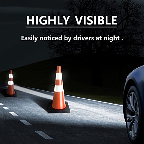 Strlon AQZ0328BLACK-08 Traffic Cones 28 Inch Orange 8 Pack Heavy Duty Safety Cones thumb #1
