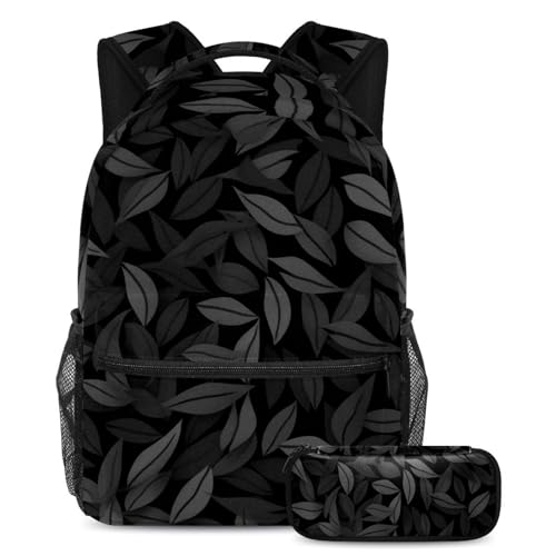 Sac à livres à motif feuilles pour les cours et sorties des filles