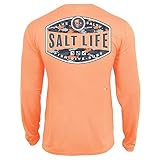 Photo Gallery salt life aquatic life - maglietta a maniche lunghe, taglia m, colore: pompelmo mélange Photo Gallery salt life aquatic life - maglietta a maniche lunghe, taglia m, colore: pompelmo mélange