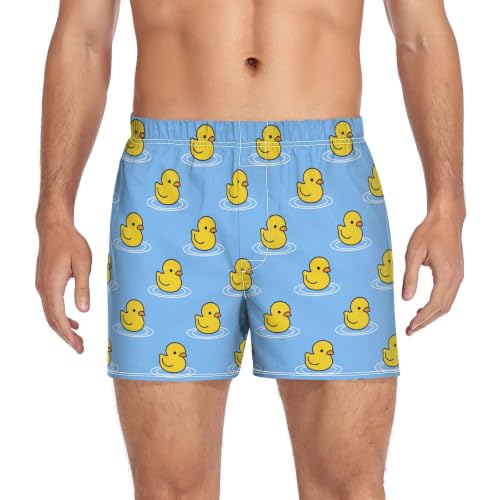 Image of Men's Boxer Shorts Cotton Loose Underwear with Button Fly
