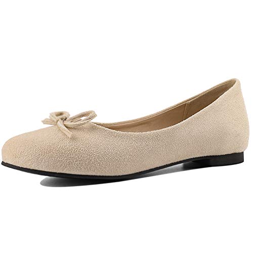 Chaussures de travail plates femmes Gicoiz bout rond confort de style Dolly à noeud
