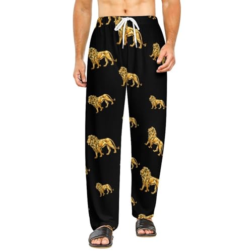 Golden Lion Men's Pajama Pants Lightweight Pjs Bottoms Sleep Lounge Pant with Pocket Drawstring