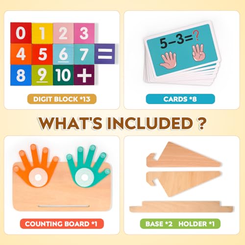 Image of MOTREE Preschool Learning Toys for Toddlers 2-4, Educational Math Manipulatives Number Counting Blocks for Kids, Montessori Toys for 3-5 Year Old Boys Girls Birthday Gifts (Pack of 2)