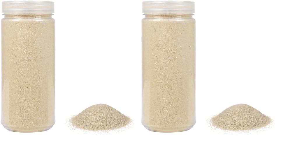 Heku 30330-02 Decorativa/Arena de Color Crema, 750 g, en Lata resellable, Beige, 750g / Körnung 0,1mm (Paquete de 2)