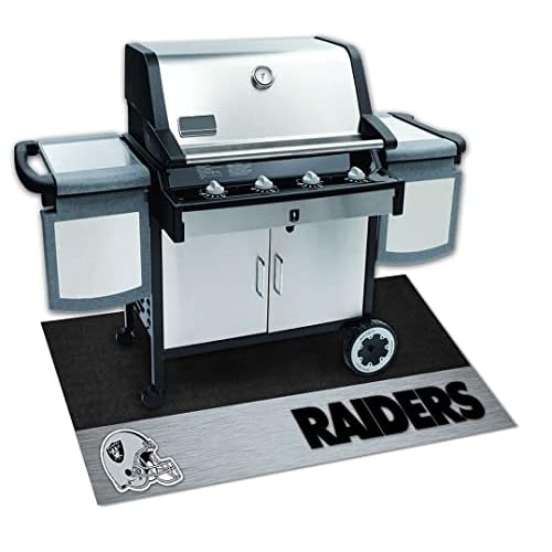 FANMATS NFL Oakland Raiders Vinyl Grill Mat