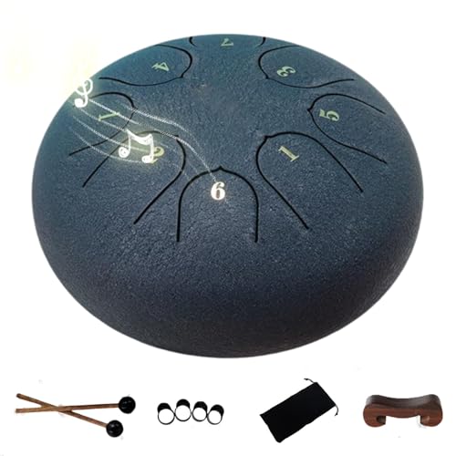 Tambor Chakra para Lluvia de 6 pulgadas Azul Marino miniatura 1