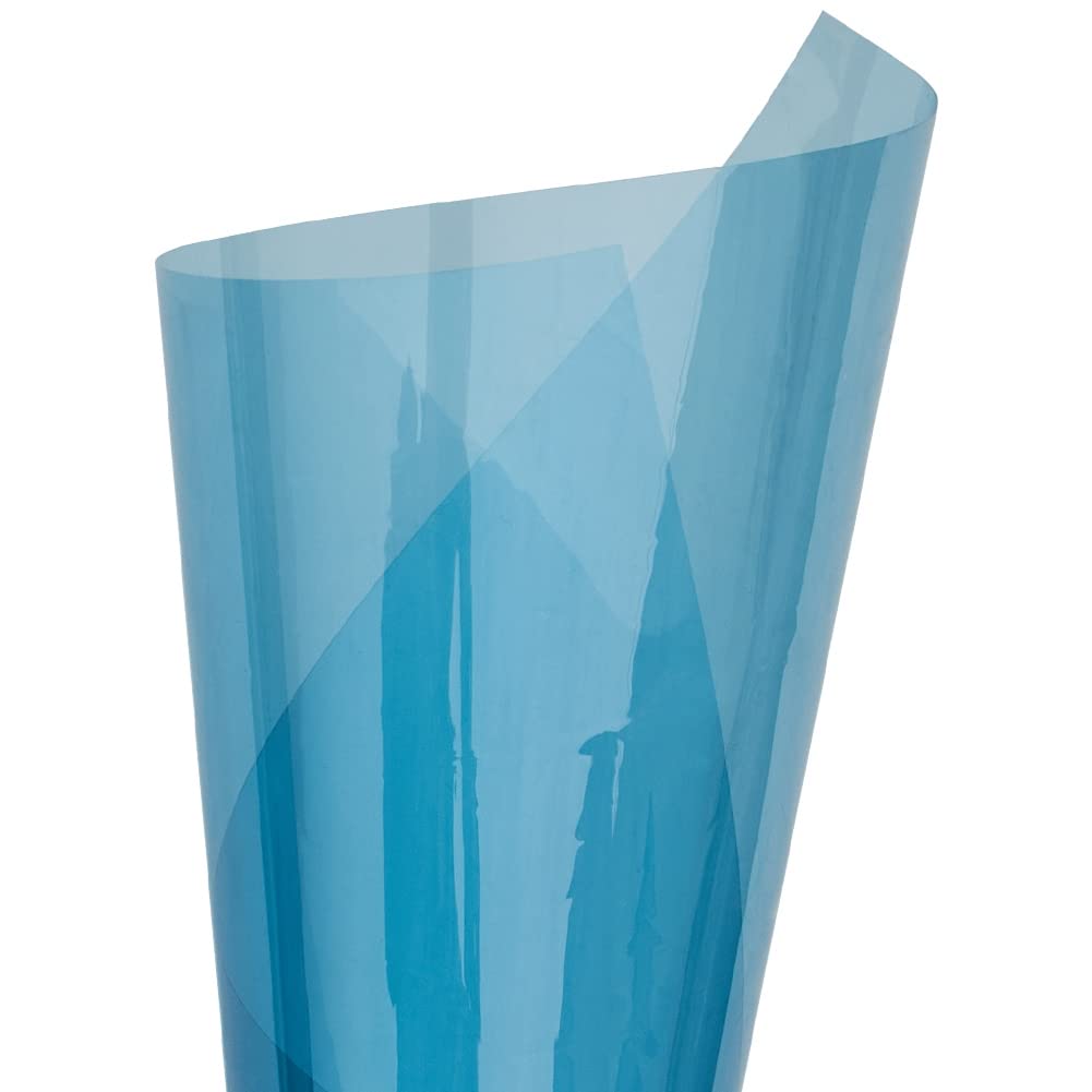 Blueshyhall Pellicola oscurante per auto, 70% VLT, blu, per finestrini dell'auto, antiriflesso, protezione dal calore, protezione solare per parabrezza anteriore, finestrini laterali (50 x 300 cm)