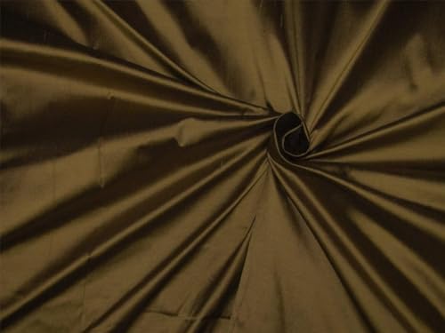 Soie Dupion vert kaki x noir de 137 cm idéale pour confectionner vos robes de soirée