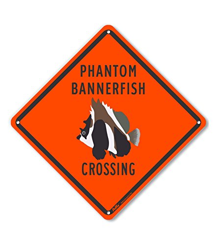 Panneau Phanton Bannerfish Crossing en aluminium pour mur terne et vide