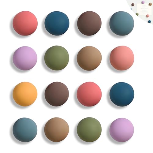 Nevoluxer Lot de 4 Aimants Colorés pour Tableau Blanc et Réfrigérateur, Aimant Tableau Magnétique avec Surfaces Brillantes et Mates pour Cuisine, Bureau