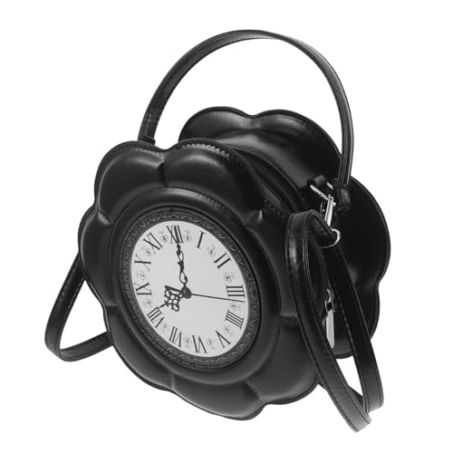 Sac d'horloge vintage steampunk en cuir PU noir YARNOW pour femme chic