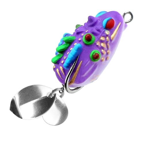 3.5cm PVCカエルは釣りを誘惑し、ダブルフック??とブラックフィッシュのための柔らかい餌をシミュレートした柔らかい餌