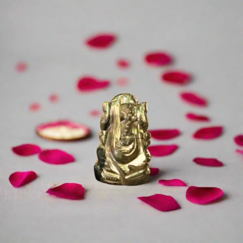 Image of Soulwise Money Magnet Pyrite Ganesha Idol - 1 inch God Statue for Car Dashboard & Office Desk - Vastu & Abundance Gift