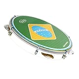 Pandeiro izzo 10 polegadas abs com pele bandeira do brasil 6