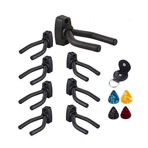 Guitar Hook Stand, Guitar Holder Hook,Guitar Holders,Guitar Hanger Stand, with Screws. Fits Guitars,Mandolin,Banjo,Ukulele,Violin,Viola,Cello (Pack of 8)