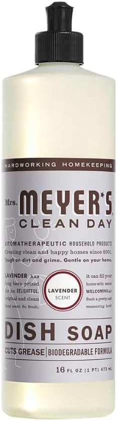 Mrs. MEYER'S CLEAN DAY Variety, 1 Room Freshener, 8 OZ, 1 Liquid Hand Soap, 12.5 OZ, 1 Liquid Dish Soap, 16 FL OZ, 1 Multi-Surface Cleaner, 16 OZ, 1 Toilet Bowl Cleaner, 24 OZ, 1 CT (Lavender) - Image 6